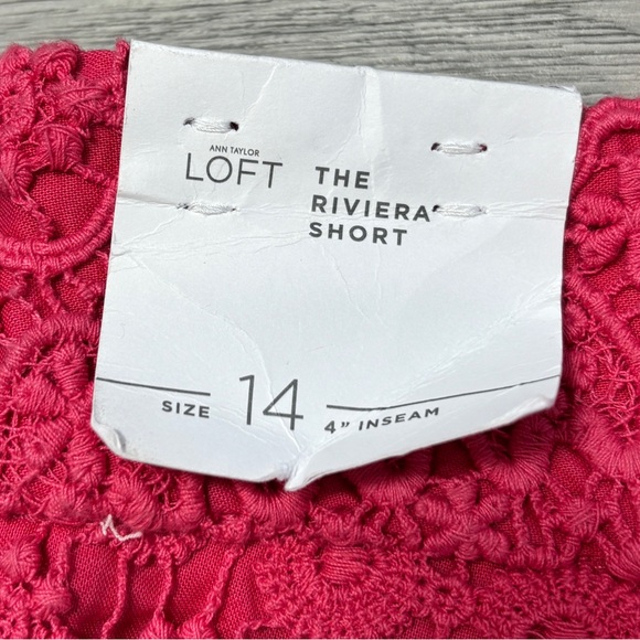 LOFT Pink Lace The Riviera Short - size 14 NWT - Picture 6 of 7